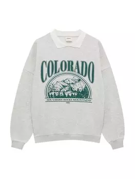 Толстовка Pull&Bear, пятнистый серый