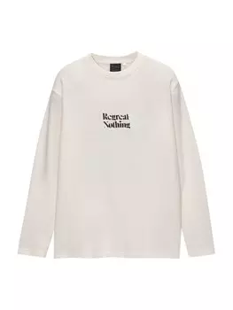 Толстовка Pull&Bear REGRET NOTHING, белый