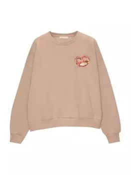 Толстовка Pull&Bear, темно-розовый