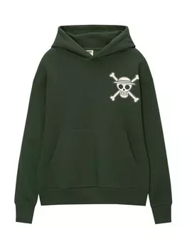 Толстовка Pull&Bear, темно-зеленый