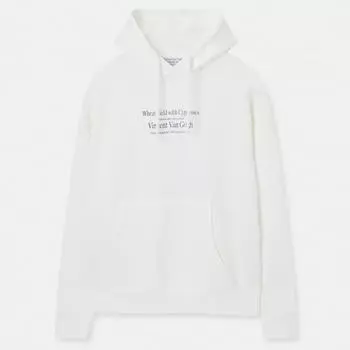 Толстовка Pull&Bear Vincent Van Gogh “Wheat Field With Cypresses”, белый