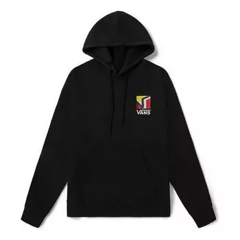 Толстовка pullover hoodies 'black white red yellow' Vans, черный