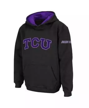 Толстовка-пуловер с капюшоном Big Boys TCU Horned Frogs Big Logo Stadium Athletic, черный