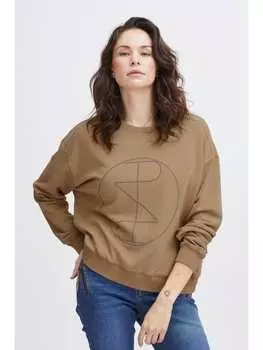 Толстовка PULZ Jeans, коричневый