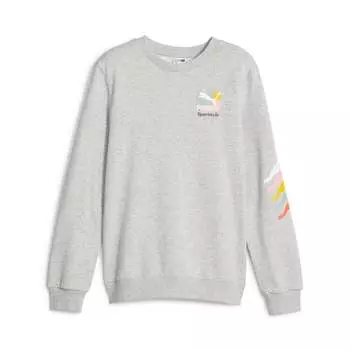 Толстовка PUMA Big Kids' Classics Brand Love, цвет light gray heather