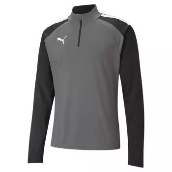 Толстовка мужская на молнии 1/4 Puma TeamLIGA, серый/белый