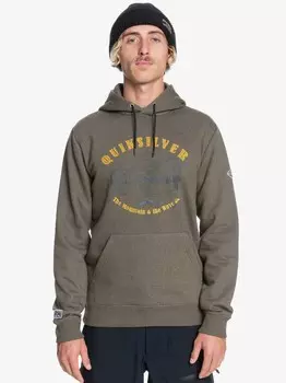 Толстовка Quiksilver BIG LOGO SNOW HOODIE, зеленый