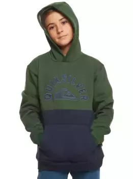 Толстовка Quiksilver с капюшоном "Снова школа", зеленый