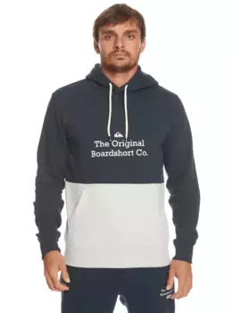 Толстовка Quiksilver с капюшоном "Тиснение", синий