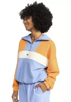 Толстовка Quiksilver "UNI HZ CROP BLOCK", цвет Tangerine