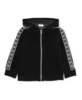 Толстовка R из синели с капюшоном Chiara Ferragni Collection, черный