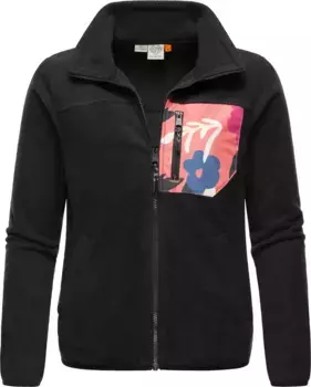 Толстовка Ragwear "Апполо", модная флисовая куртка с воротником стойкой, черный