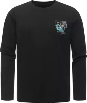 Толстовка Ragwear "Gurgi Print", легкая рубашка для мальчиков с длинными рукавами и логотипом, черный