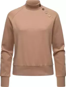 Толстовка Ragwear "Majjorka Solid", женская рубашка с длинными рукавами, ребристыми манжетами и декоративными пуговицами, бежевый