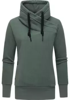 Толстовка Ragwear "Neska Fleece", модный флисовый свитер с длинными рукавами и высоким воротником, зеленый