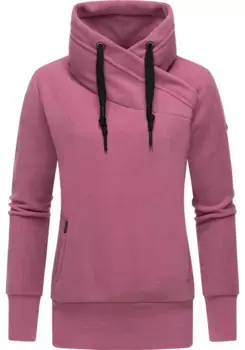 Толстовка Ragwear "Neska Fleece", модный флисовый свитер с длинными рукавами и высоким воротником, розовый