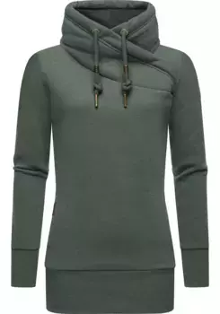 Толстовка Ragwear "Neska", модный свитер с длинными рукавами и высоким воротником, зеленый