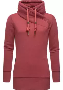 Толстовка Ragwear "Neska", модный свитер с длинными рукавами и высоким воротником, красный