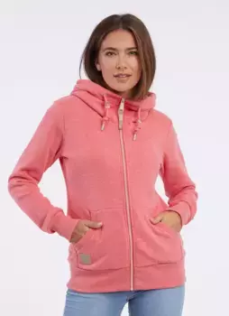 Толстовка Ragwear с капюшоном "экологичная толстовка NESKA ZIP COMFY от Ragwear", с нашивкой-логотипом на кармане и капюшоне для неповторимого образа, малиновый