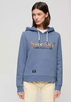 Толстовка RAINBOW LOGO GRAPHIC Superdry, светло-синий