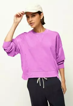 Толстовка RAW HEM DETAIL WASHED CREW NECK Next, цвет fluroscent purple