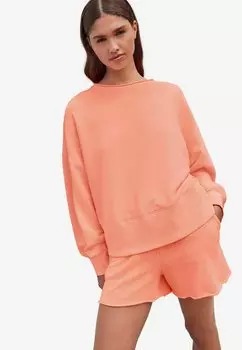 Толстовка RAW HEM DETAIL WASHED CREW NECK Next, оранжевый
