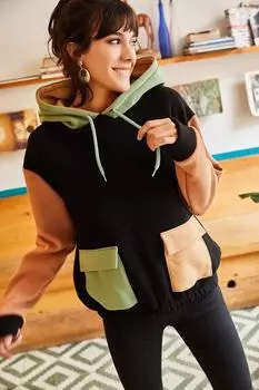 Толстовка - Разноцветный - Свободный крой Olalook, разноцветный