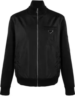 Толстовка Re-Nylon на молнии Prada, черный