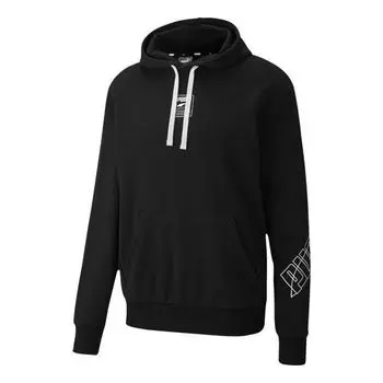 Толстовка rebel athleisure casual sports printing logo black Puma, черный