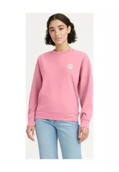 Толстовка, ребристая отделка, логотип, для женщин Levi's, цвет Crew Schoo