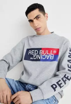Толстовка RED BULL RACING COLOUR BLOCK GRAPHIC CREW Pepe Jeans, светло-серый