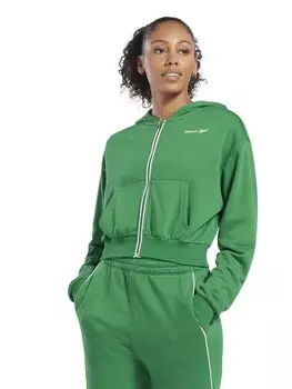 Толстовка Reebok Identity French Terry Full-Zip Sweatshirt, зеленый