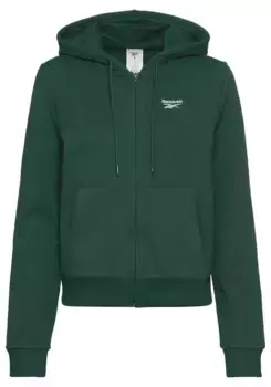 Толстовка Reebok с капюшоном, зеленый
