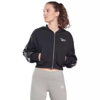 Толстовка Reebok Tape Pack Full Zip, черный