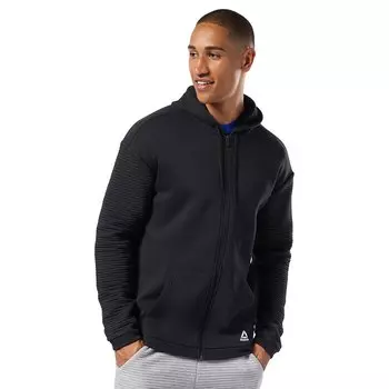 Толстовка Reebok Workout Ready Full Zip, черный