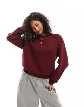 Толстовка реглан бордового цвета ASOS DESIGN
