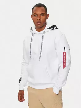 Толстовка regular fit Alpha Industries, белый