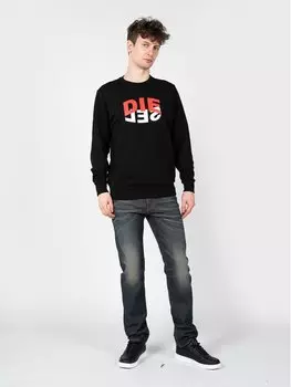 Толстовка regular fit Diesel, черный