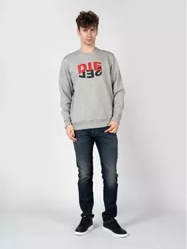 Толстовка regular fit Diesel, серый