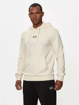 Толстовка regular fit Ea7 Emporio Armani, бежевый