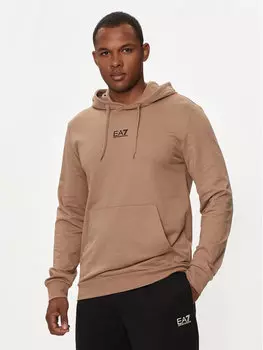 Толстовка regular fit Ea7 Emporio Armani, бежевый