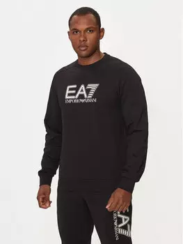 Толстовка regular fit Ea7 Emporio Armani, черный