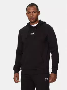 Толстовка regular fit Ea7 Emporio Armani, черный