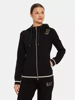 Толстовка regular fit Ea7 Emporio Armani, черный