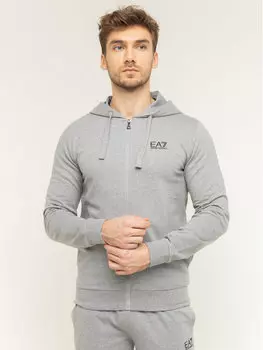 Толстовка regular fit Ea7 Emporio Armani, серый