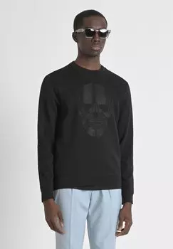 Толстовка REGULAR FIT IN INTERLOCK INJECTION PRINT Antony Morato, черный