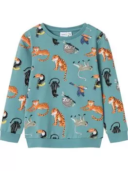 Толстовка regular fit Name It, зеленый