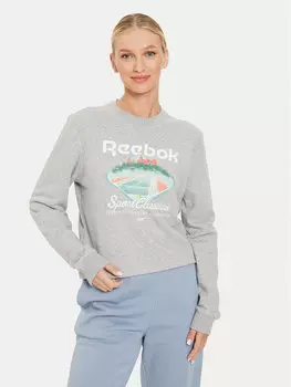 Толстовка regular fit Reebok, серый