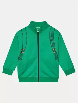 Толстовка regular fit United Colors Of Benetton, зеленый
