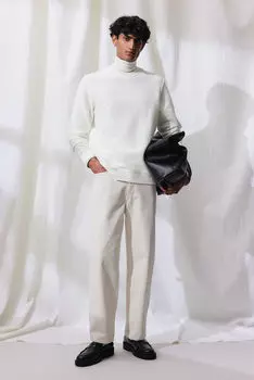 Толстовка regular fit в рубчик H&M, белый